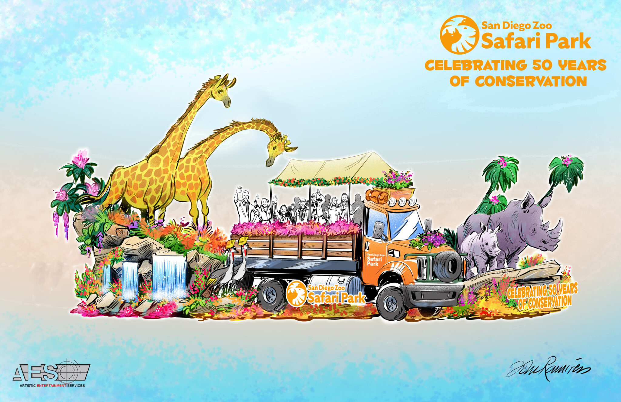 San Diego Zoo Safari Park Celebrates 50th Anniversary with Float in the