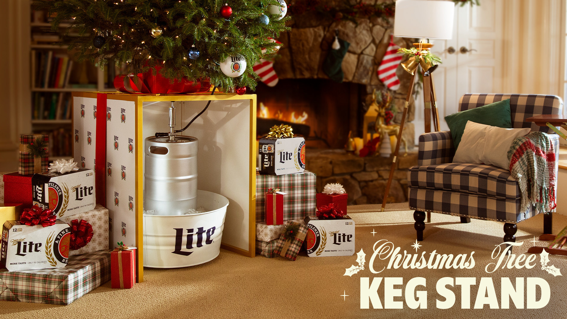 Miller Lite Announces Christmas Tree Keg Stand And New Gift Collection 